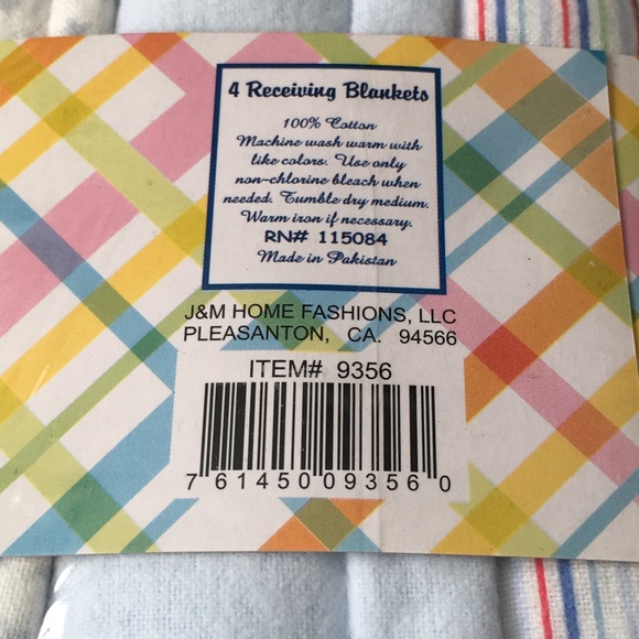 Baby collection 4piece receiving Baby BlanketsFor Boys Light bluemedium blue - Picture 9 of 13